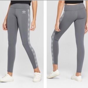 Umbro mid rise grey logo leggings small